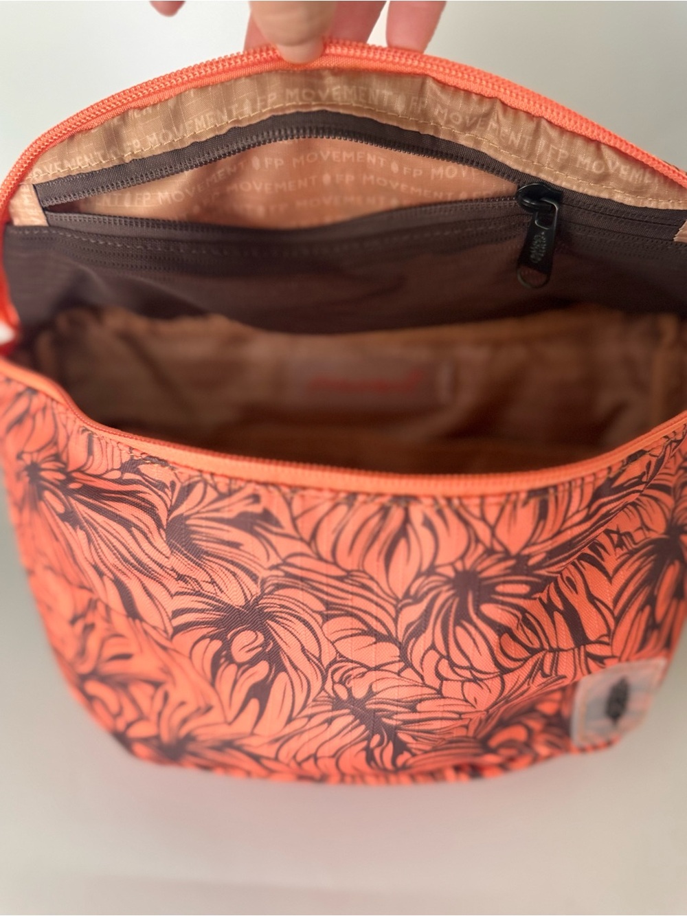 Free People Movement Brown and orange Floral Happy Packer Sling Bag - Picture 9 of 13